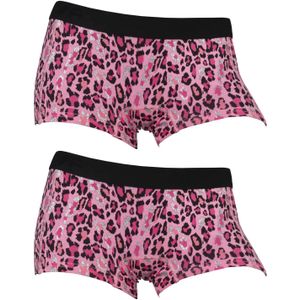Funderwear meisjes boxershorts luipaard 2-pack  - Fuchsia
