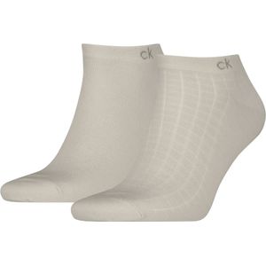 Calvin Klein 2-paar sneakersokken heren - Squares  - Beige