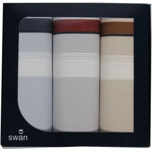Swan 3 stuks Heren zakdoeken - Jake - 5374  - Blauw
