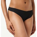 Pieces dames string - 3-pack - Naadloos- Seamless - Zwart