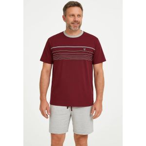 MEQ - Heren Shortama - Pyjama Set - Rood