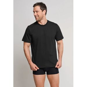 Schiesser 2-pack heren American T-Shirts  - Zwart