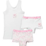 Hemdje - Shortjes - Effen en Alpaca Print - Katoen - Meisjes Setje