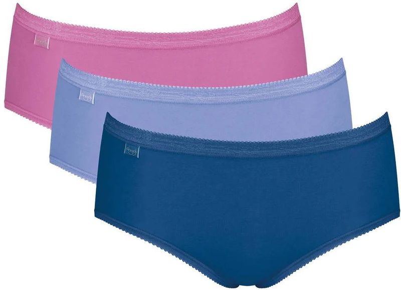 Sloggi 3-pack dames Basic Midi slips - colours  - Blauw