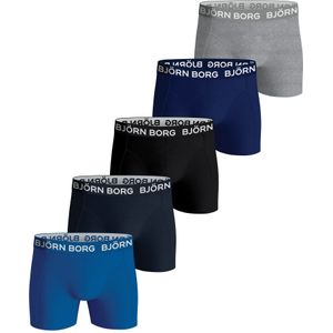 Bjorn Borg boxers 5-Pack jongens boxershorts - Solid - kinder onderbroeken katoen  - Zwart