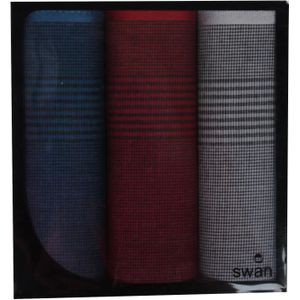 Swan 3 stuks - Heren zakdoeken Classic