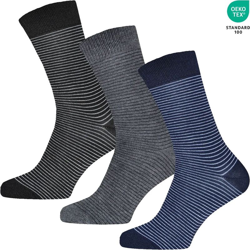 Gianvaglia - Herensokken - Printjes - 3-Pack - Katoen Mix