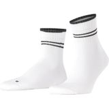 FALKE Run Rib Legacy Unisex Korte sok - Quarter sokken katoen - Badstof zool - Sportsokken wit