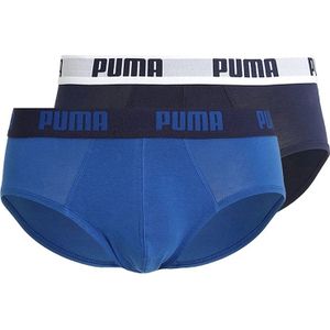 Puma Heren slips 2-pak- True Blue - Elastisch katoen
