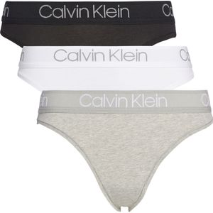 Calvin Klein 3-pack - High Leg Tanga slips dames  - Wit