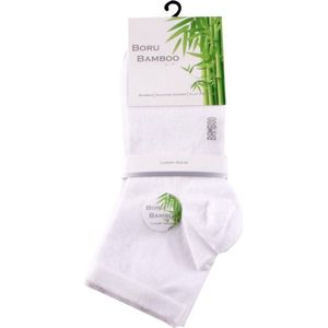 Boru Bamboo sneaker sokken 2-pak  - Wit