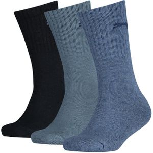 Puma 3-pack kinder sport sokken  - Blauw