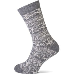 Homesocks sokken met wol - Warme huissokken  - Grijs