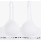 Tommy Hilfiger - Triangle BH - Wit - Voorgevormd - Katoenen Bralette