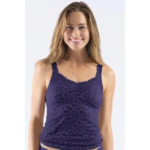 Dames hemd kant - Millefleurs - Luxe kanten onderhemd voor vrouwen - Singlet lingerie top  - Paars
