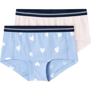 Name it meisjes shorts 2-pak - Serenity  - Blauw