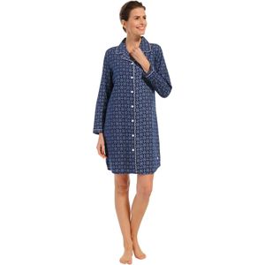 Pastunette Nachthemd dames Flanel - Classic Blue - Katoenen nachtjapon  - Blauw