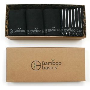 Bamboo Basics 4-paar heren sokken - Cadeau voor hem  - Zwart
