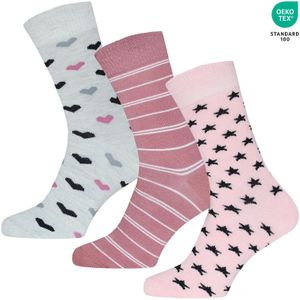Gianvaglia 3-paar dames sokken  - Katoen  - Roze