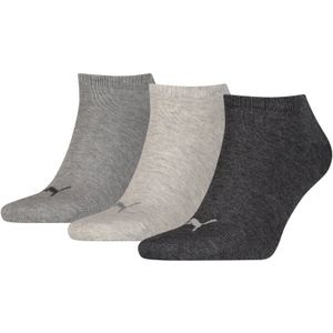 Puma 3-Paar Sneaker sokken - Katoen - Invisible  - Grijs