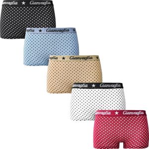 Gianvaglia 5-pak meisjes shorts  - Dots  - Rood