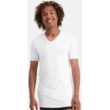 Bamboo Basics 2-pak - Extra lange T-shirts v-hals  - Wit