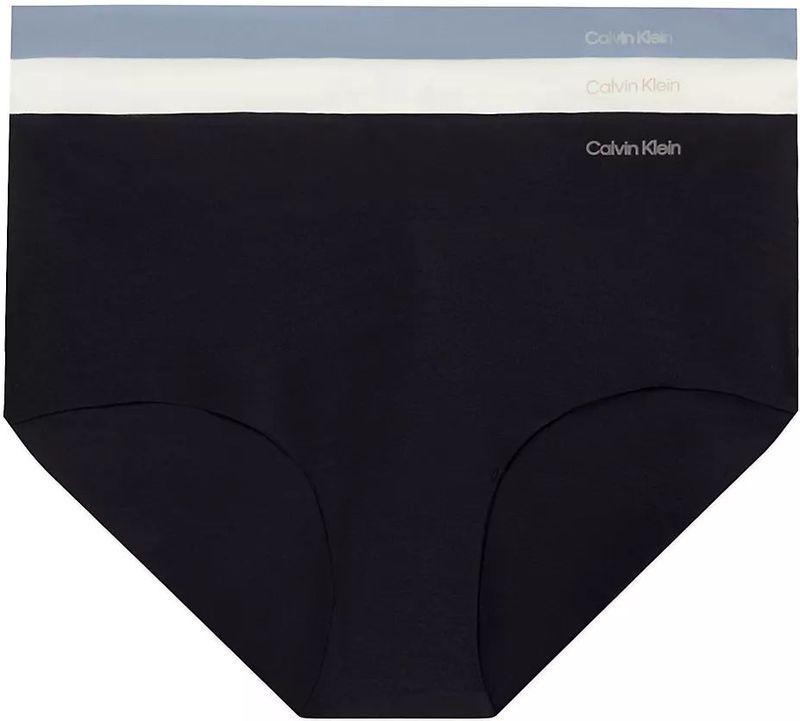 Calvin Klein - Invisible Shorts Seamless - Hipster - Zwart - 3-pack