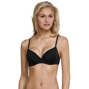 Schiesser Push Up - Beugel BH met kant  - Zwart