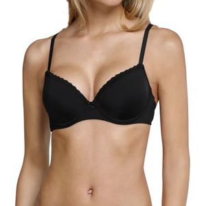 Schiesser - Microfiber Push Up BH - Zwart - 90% Polyamide, 10% Elastomeer