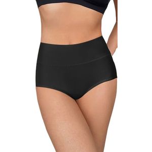 Fine Woman 10-pak - katoenen dames taille slip - Multipack dames onderbroek - Goedkoop katoenen ondergoed dames  - Zwart