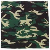 Zakdoek Leger print 54x54 cm - 54 - Groen