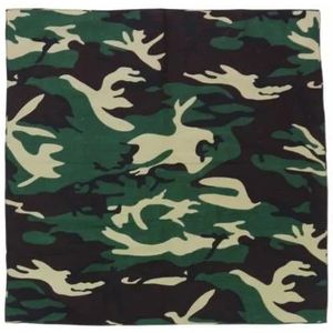 Zakdoek Leger print 54x54 cm  - Groen