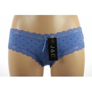 J&C string / hipster katoen Spikkel  - Blauw