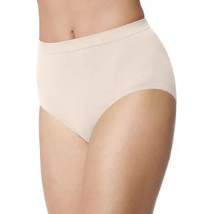 Perini dames Maxi slip elastische katoen - Naadloze dames onderbroek - Schijnt niet door - Huidskleur