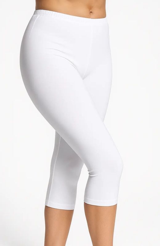 Fine Woman - Driekwart Legging - Wit - Katoen