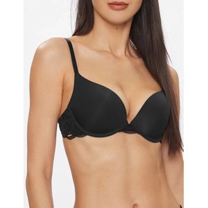 Freya - Spot-Light - Dames Plunge Beha - Zwart - Maat 75G