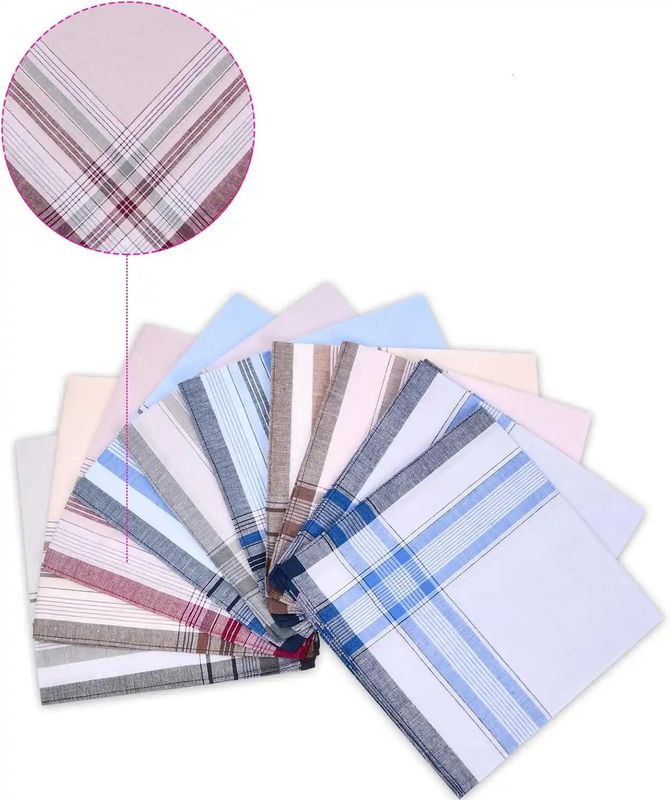 Swan 12 stuks heren zakdoeken - Blue Summer - 40