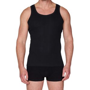 HL-tricot heren onderhemd zwart - 100% Katoen