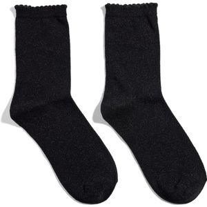 Pieces dames sokken 1-pack - Glitter -onezise  - Zwart