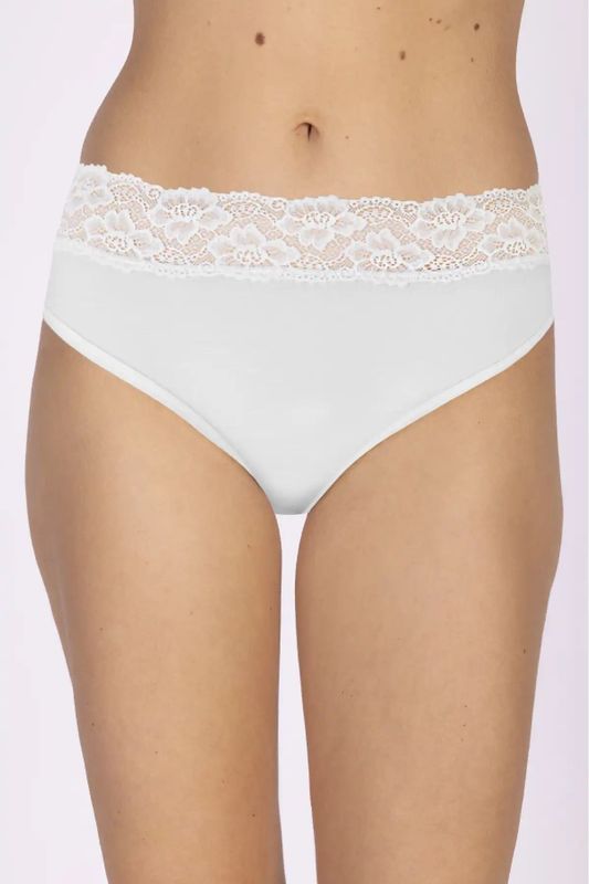 Nina von C - Heupslip - Wit - Midi Kanten Onderbroek - Dames Ondergoed