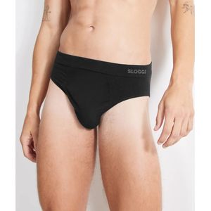 Sloggi 2-pak Midi/Brief heren slips - Go Smooth - naadloze Heren heup onderbroeken - Biologisch katoen  - Zwart