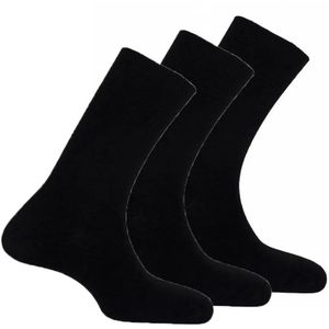 Primair 3-paar sokken - Anti knel boord - Diabetes sokken  - Zwart