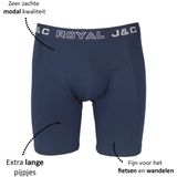 J&C - Heren Boxershort - Blauw - Extra Lange Pijpjes - Modal
