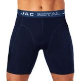 J&C - Heren Boxershort - Blauw - Extra Lange Pijpjes - Modal