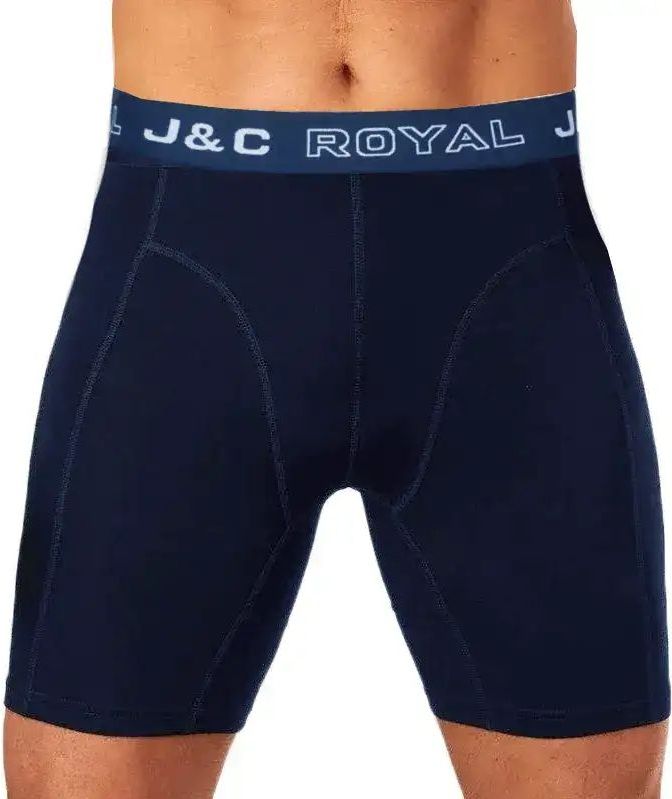 J&C - Heren Boxershort - Blauw - Extra Lange Pijpjes - Modal