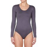 J&C body lange mouw microfiber 6889 - Bodysuit dames - Ronde hals  - Petrol