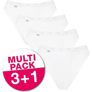 Sloggi 4-pack Basic Tai Slips dames - Hoog opgesneden  - Wit