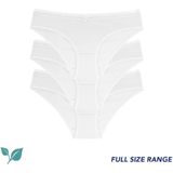 Dorina Dames slip 3-pack Basic Naomi - Wit