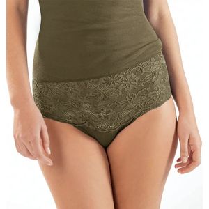 Dames slip kant biologisch katoen - Colours - Hoge tailleslip - Onderbroek dames  - Groen