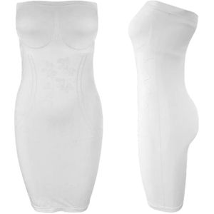 Fine Woman strapless onderjurk - Naadloos - dames - Anti slip - Wit